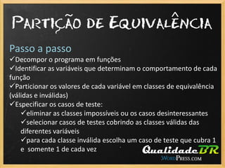 Técnicas de modelagem de teste (parte 1)