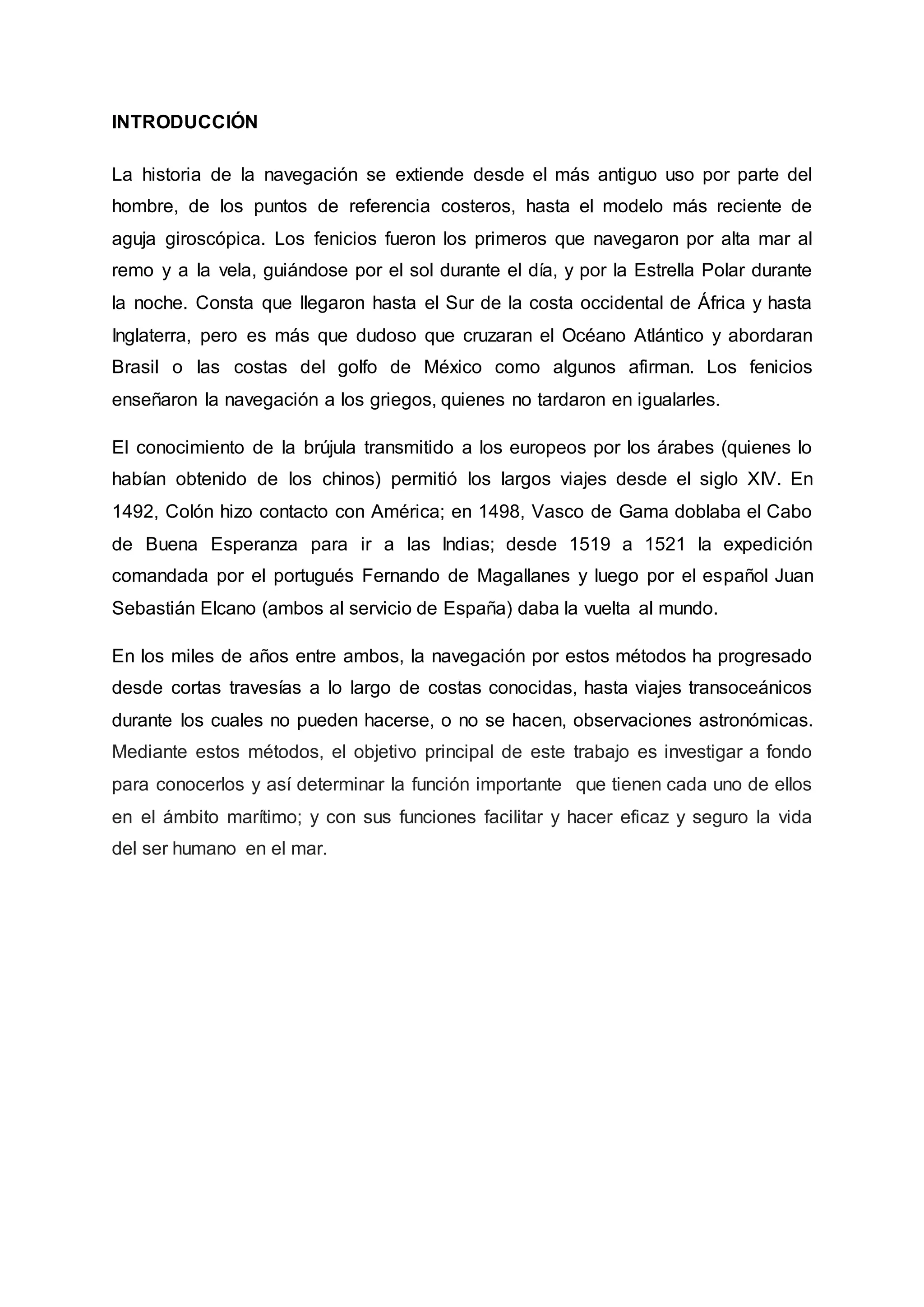 Técnicas de navegación marítima | DOCX