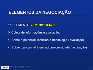 OBJETIVOS
 Apresentar os elementos interdisciplinares do
processo de negociação: legais, econômicos,
culturais, sociológicos, psicológicos, de comunicação,
e de comportamento organizacional
 Entender a complexidade do processo e praticar
técnicas de negociação
TÉCNICAS DE NEGOCIAÇÃO DE CONTRATOS.
4
© Copyright - todos os direitosreservados
 