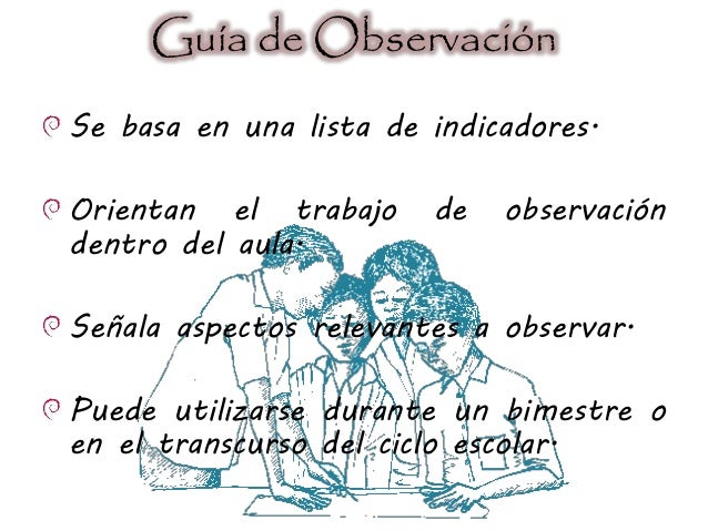 Técnicas de observación guía de observación