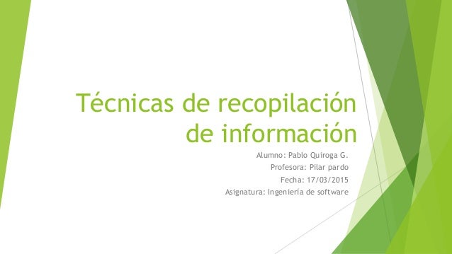 Técnicas de recopilación de información