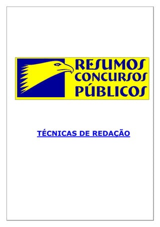 TÉCNICAS DE REDAÇÃO
 