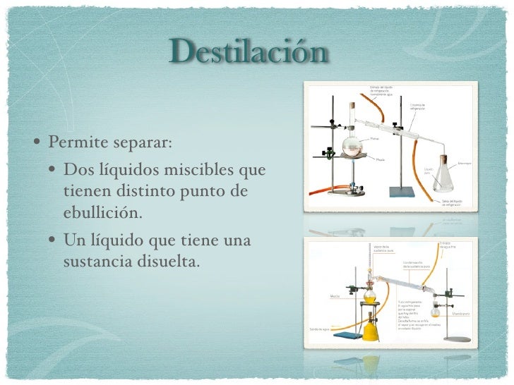 Técnicas de separación de mezclas