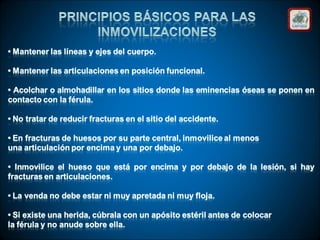 Técnicas de vendaje e inmovilización.