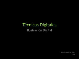Técnicas Digitales
  Ilustración Digital




                        Armando Salazar Pérez
                                         5º B
 
