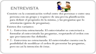 Técnicas e instrumentos de evaluación