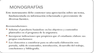Técnicas e instrumentos de evaluación