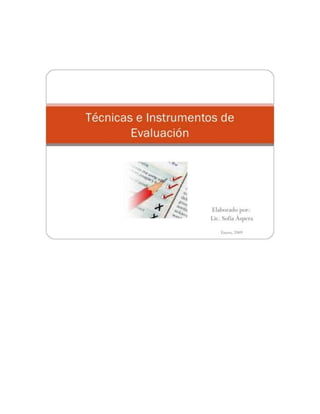 Técnicas e instrumentos de evaluacion