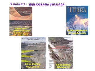 Aula # 1 - BIBLIOGRAFIA UTILIZADA




    Editora LTC –
  Livros Técnicos e                       Editora Bookman
   Científicos Ltda.                       (4ª edição 2006)
   (6ª edição 2010)




               Elf ep Editora   Elf ep Editora
                Mémoire 25       Mémoire 19
 