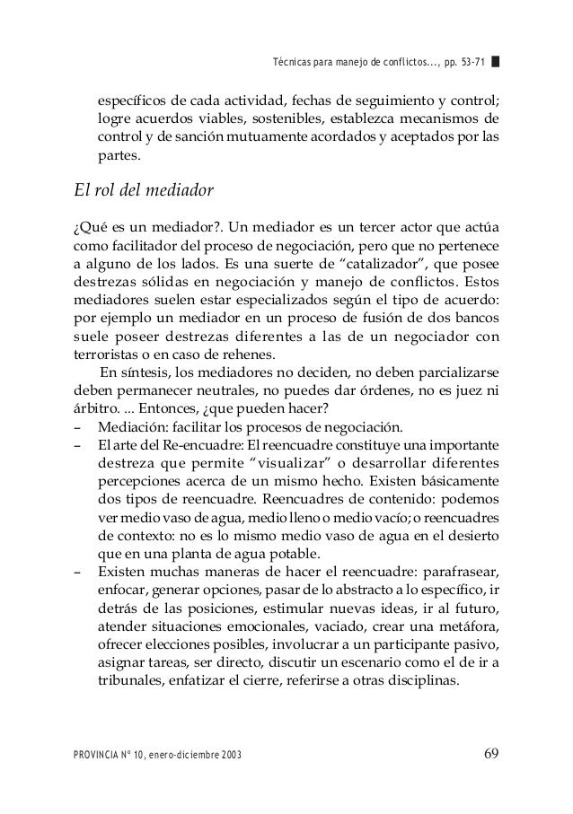 T cnicas de manejo de conflictos
