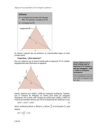 Técnicas para demostraciones, usando triángulos equilateros