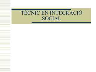 TÈCNIC EN INTEGRACIÓ SOCIAL 
