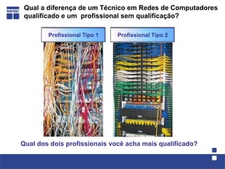 Profissional Tipo 1Profissional Tipo 2Qual a diferença de um Técnico em Redes de Computadores qualificado e um  profissional sem qualificação?Qual dos dois profissionais você acha mais qualificado?