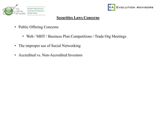 Identify optimal (and backup) potential investors