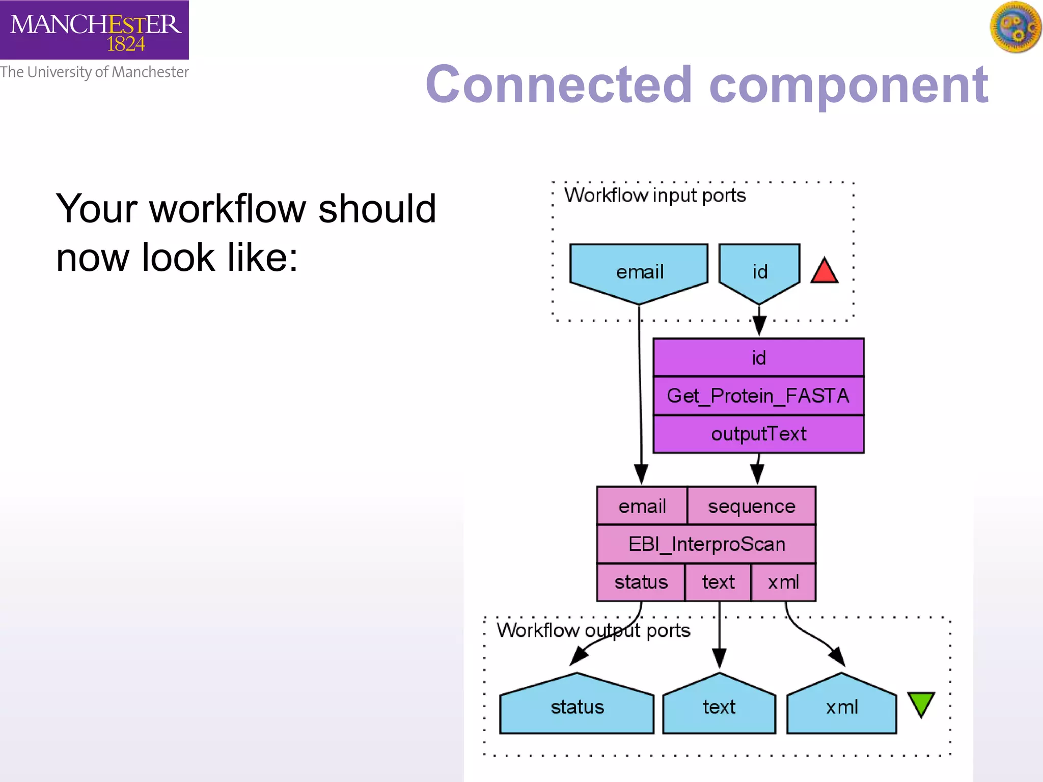 Connected component 
Your workflow should 
now look like: 
 