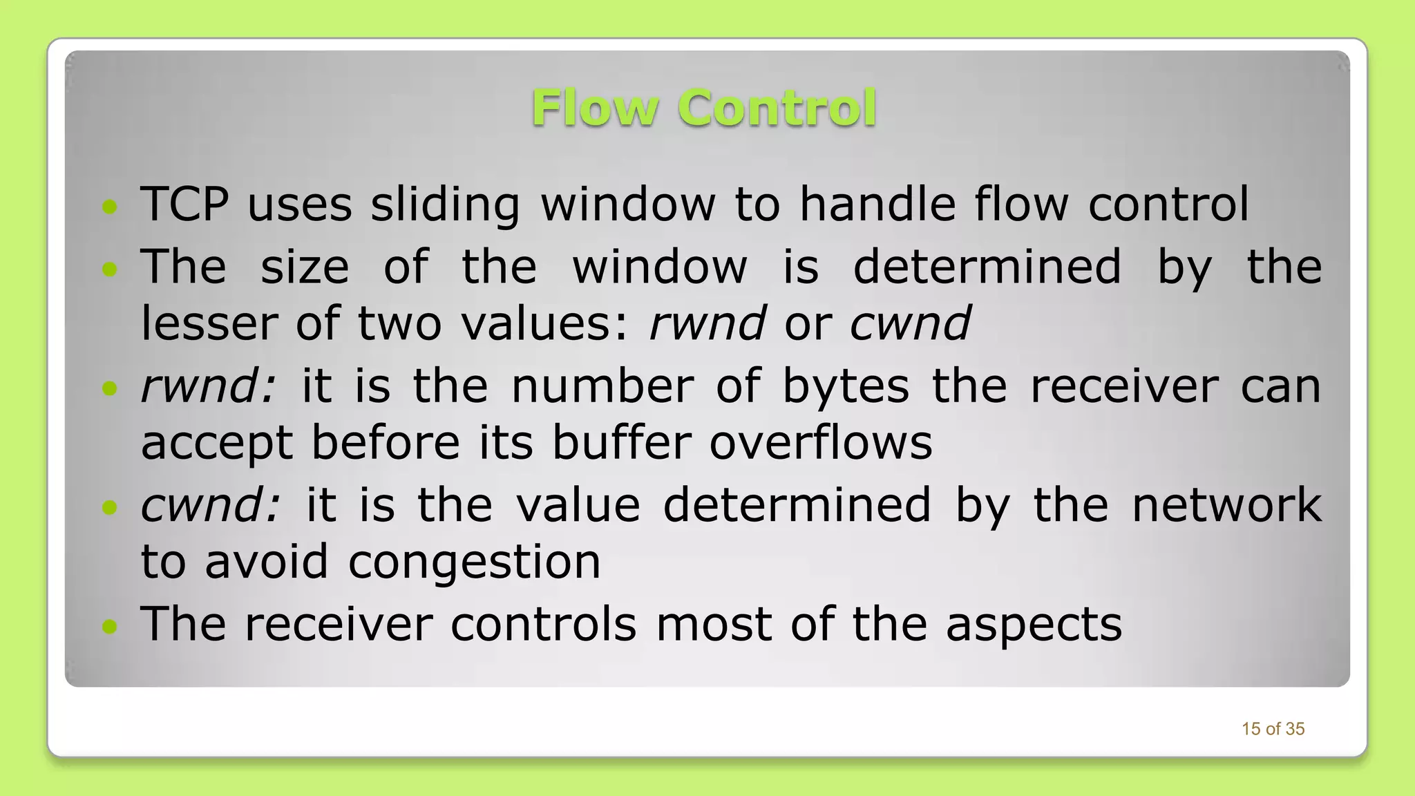 Transmission Control Protocol (TCP) | PPTX