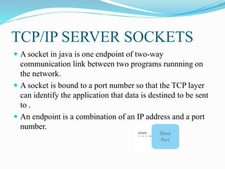 Tcp/ip server sockets | PPTX | Computer Networking | Computing