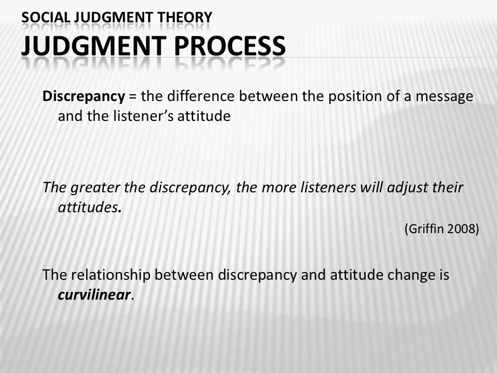 TCP Social Judgement Theory