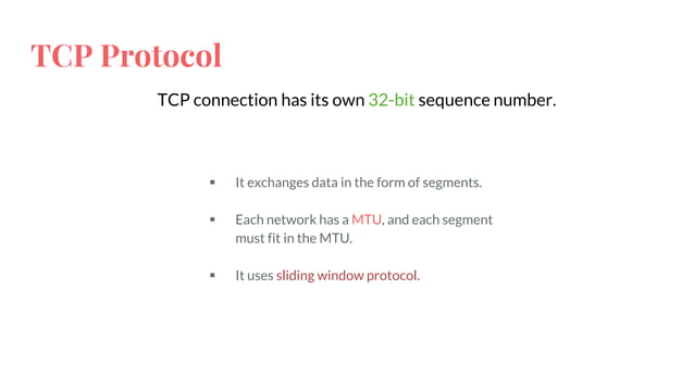 Transmission Control Protocol and User Datagram protocol | PPT