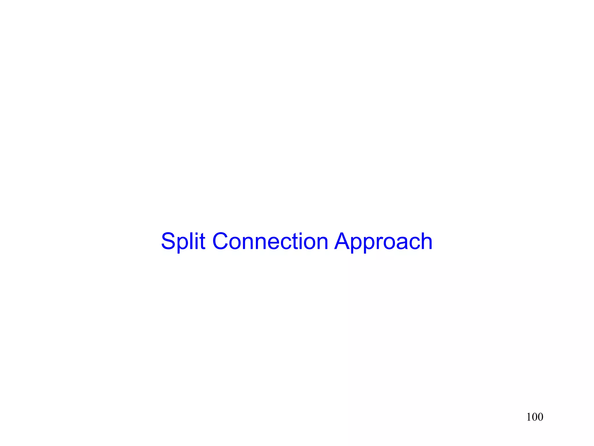 100
Split Connection Approach
 