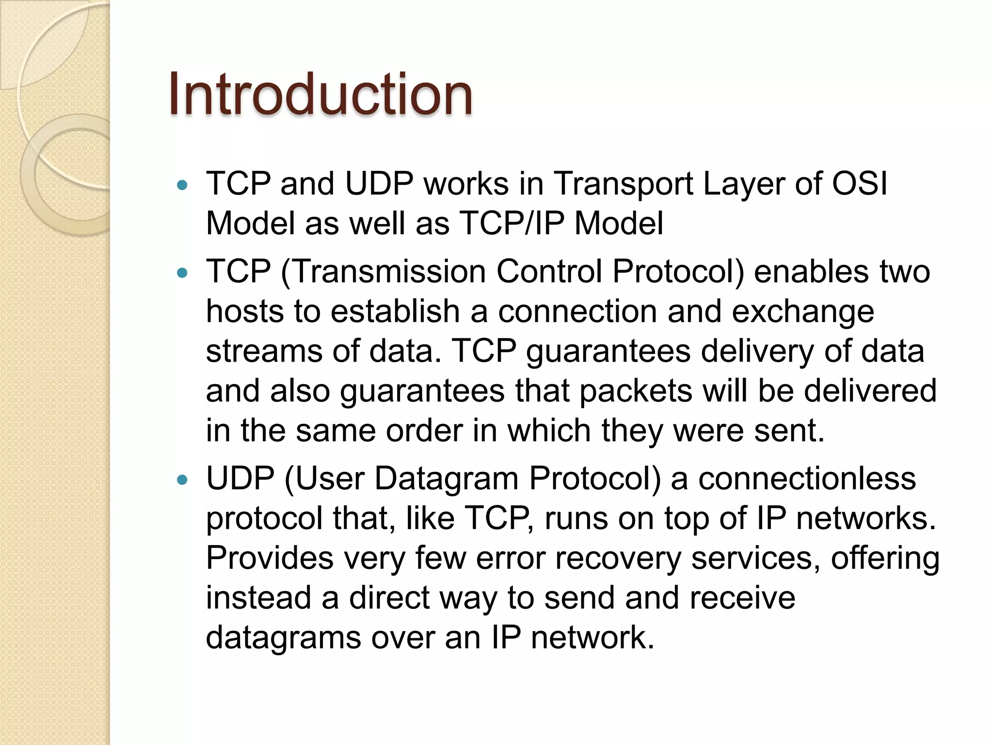 Tcp and udp | PPTX | Computer Networking | Computing image.