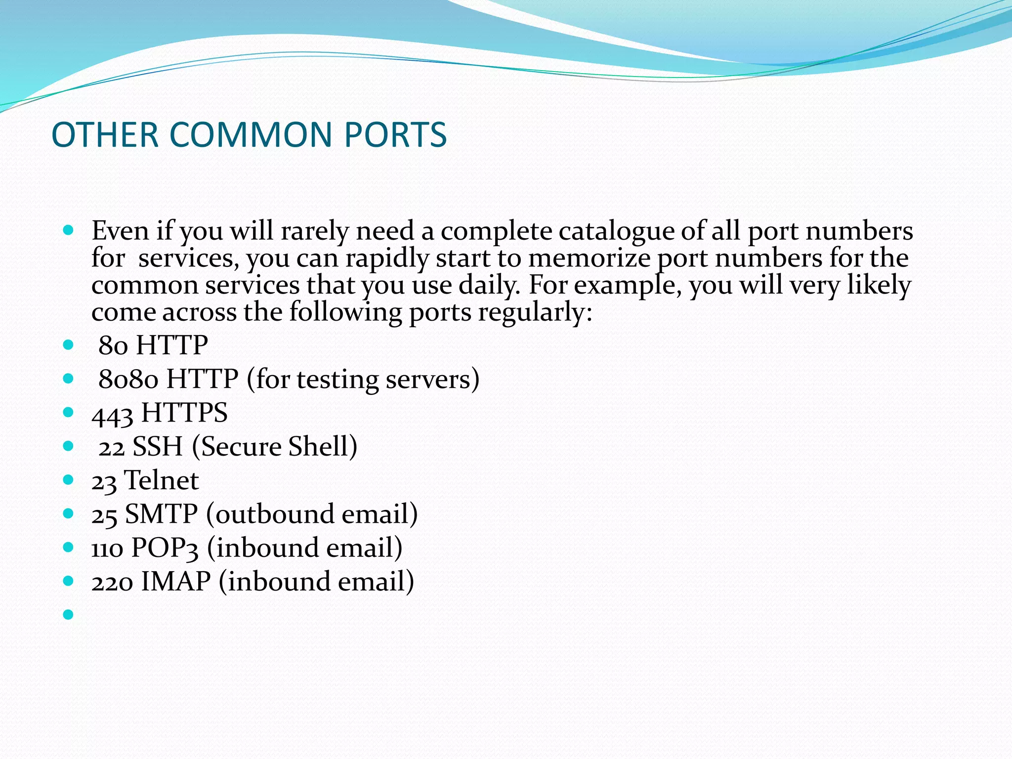 Tcp and udp ports | PPTX