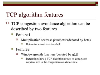 Tcp congestion avoidance algorithm identification | PPT