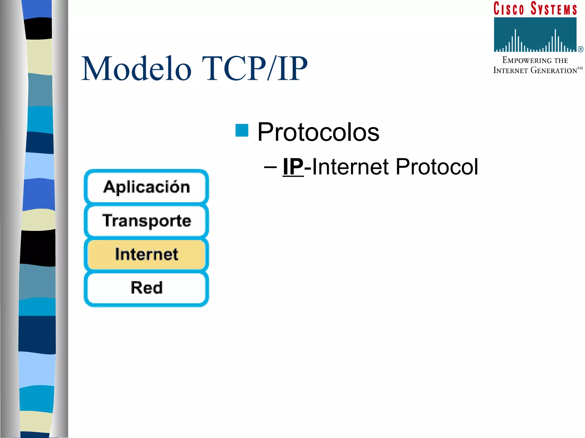 Modelo TCP/IP Protocolos IP -Internet Protocol 