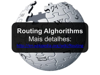 Routing Alghorithms
   Mais detalhes:
http://en.wikipedia.org/wiki/Routing
 