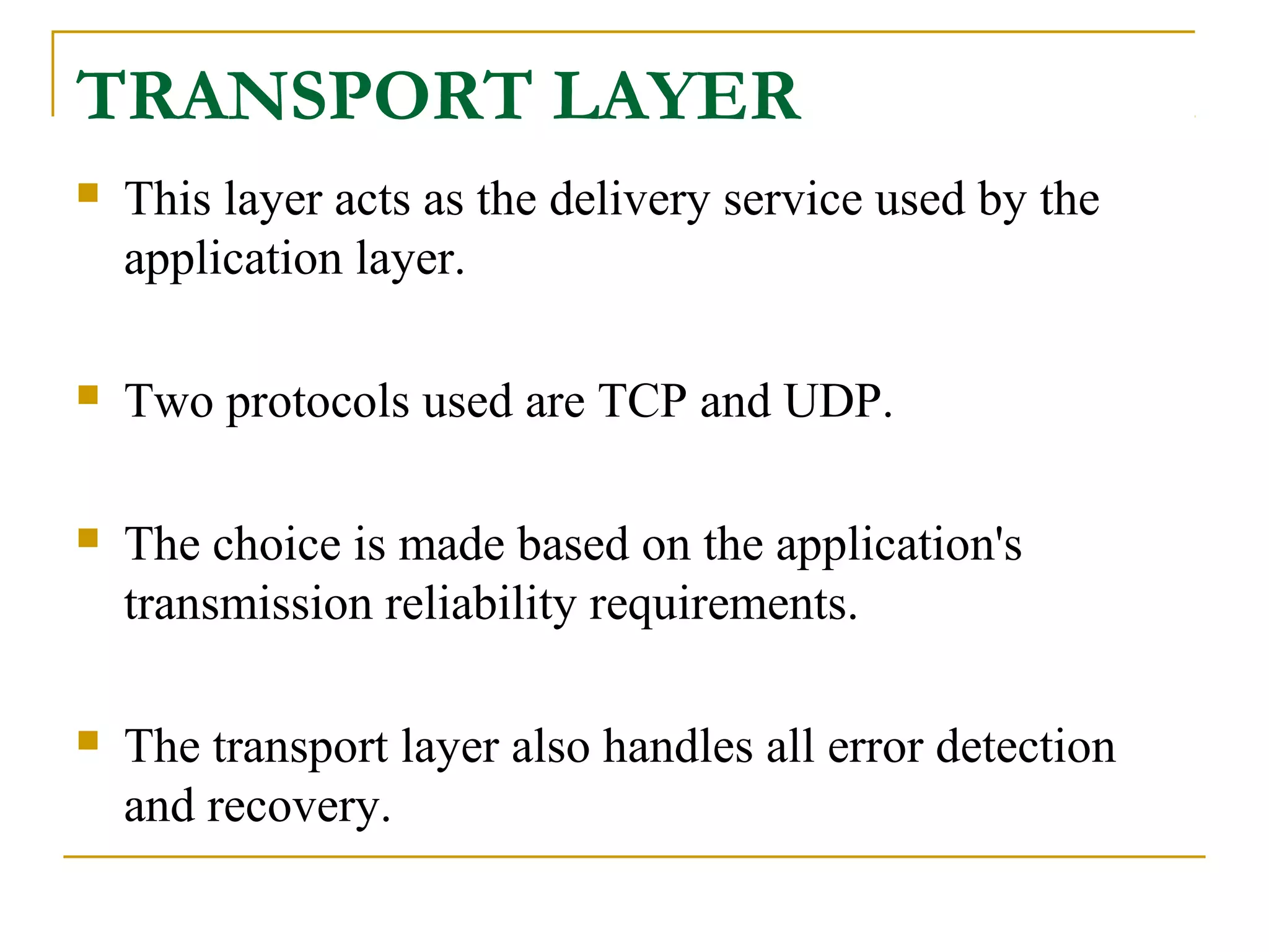 TCP/IP Protocols With All Layer Description | PPT | Computer Networking ...