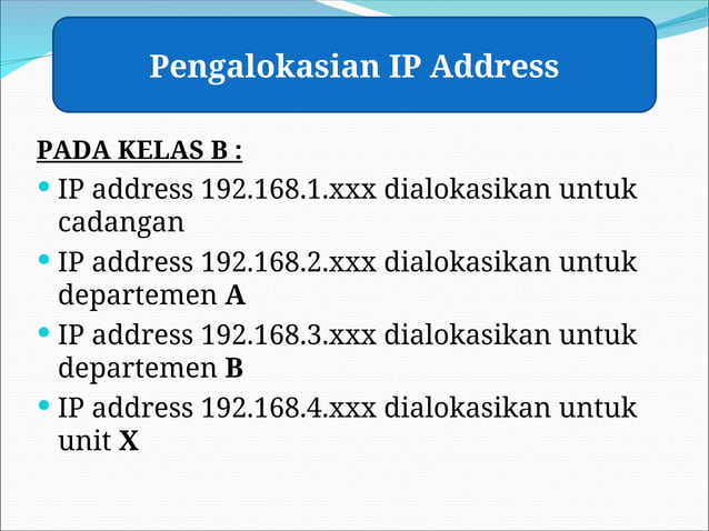 Pengenalan dan Pemahaman IP Address Jaringan Komputer | PPT
