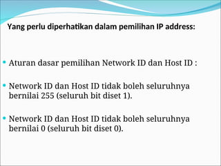 Contoh Network Id Pengenalan dan Pemahaman IP Address Jaringan Komputer | PPT