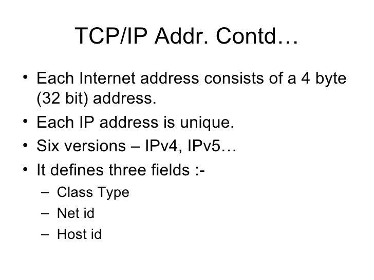 TCP IP Addressing