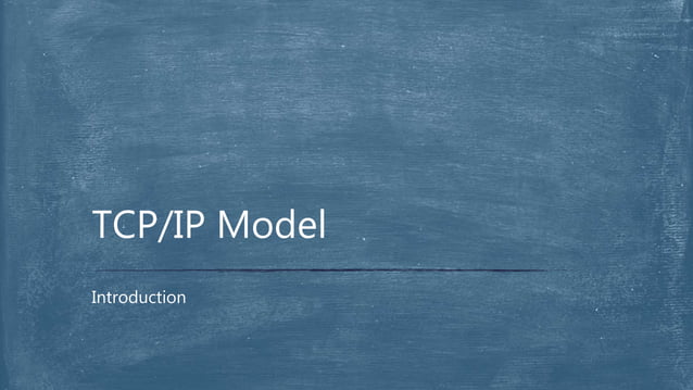 TCP/IP Introduction | PPT