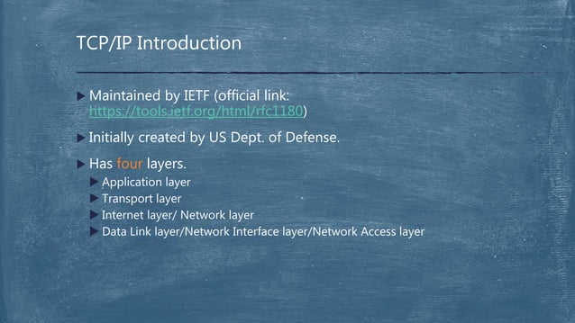 TCP/IP Introduction | PPT