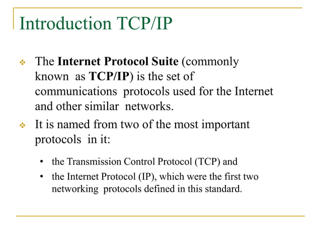 TCP/IP-Protocol Suite-Simple Explanation | PPTX