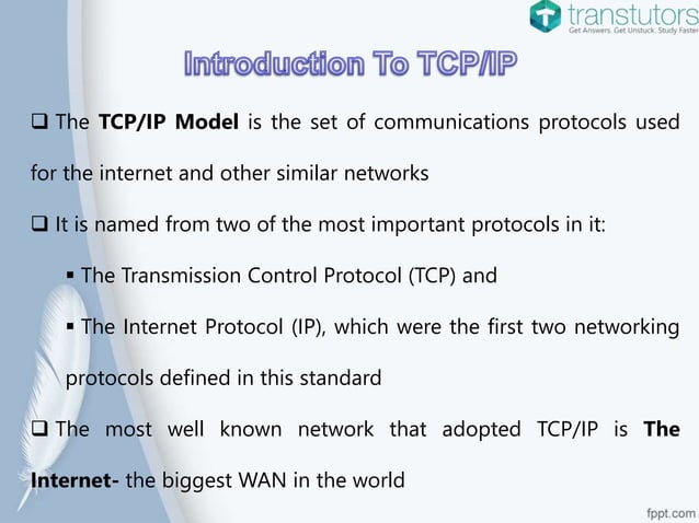 TCP IP Model | Computer Science | PPTX | Computer Networking | Computing
