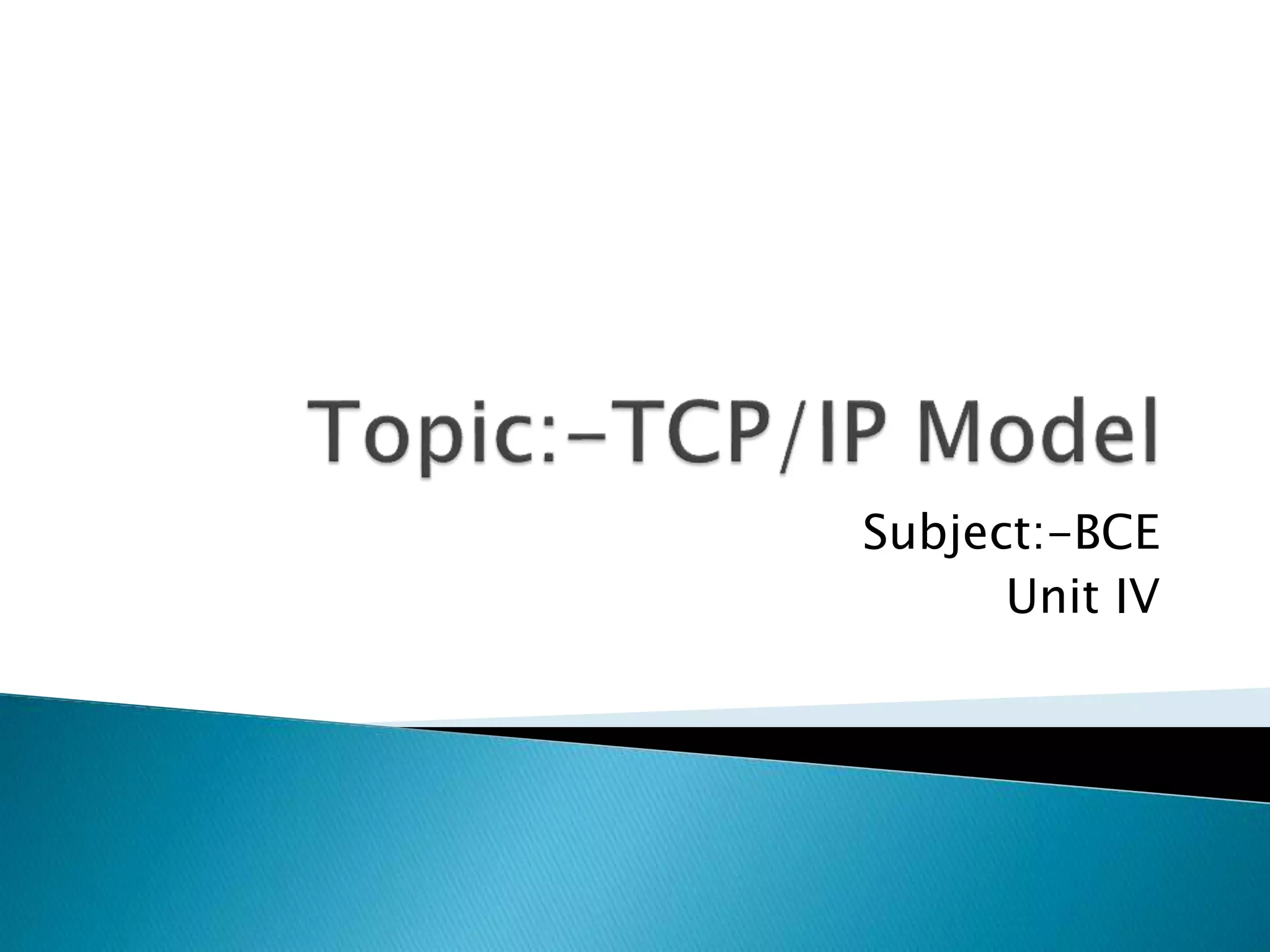 TCP/IP Model Explained | PPT