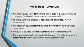 TCPipmodel.pptx Layers in the TCP/IP Model | PPTX