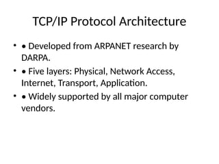 TCPIP_OSI_Architecture_Summary in computer netwroks | PPTX