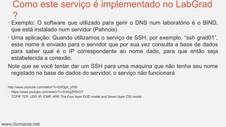 Como este serviço é implementado no LabGrad
?
• Exemplo: O software que utilizado para gerir o DNS num laboratório é o BIN...