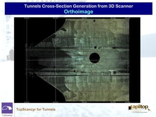 Tunnels Cross-Section Generation from 3D Scanner
TcpScancyr for Tunnels
Orthoimage
 