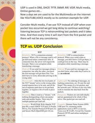 TCP & UDP protocols | PDF