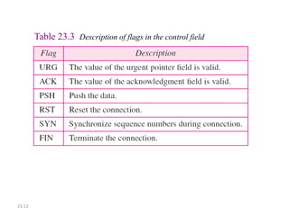 23.12 
Table 23.3 Description of flags in the control field 
 