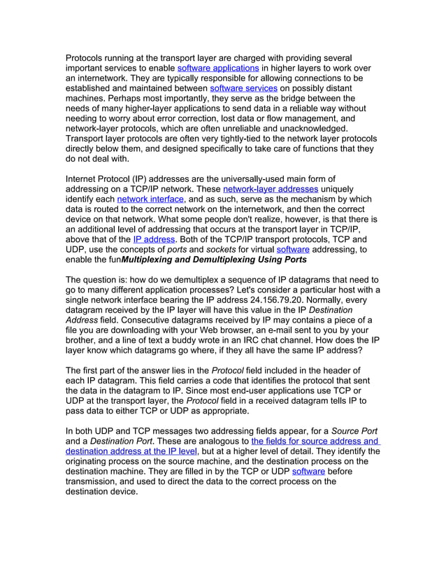 Tcp Udp Notes | PDF