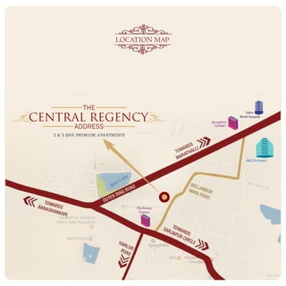 THE
ADDRESS
2 & 3 BHK PREMIUM APARTMENTS
RMZ Ecospace
Big Bazaar
Express
Sakra
World Hospital
Bangalore
Central
LOCATION MAP
 