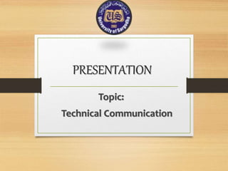 technical Communication and report writing | PPTX