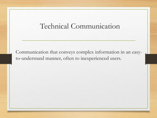 technical Communication and report writing | PPTX