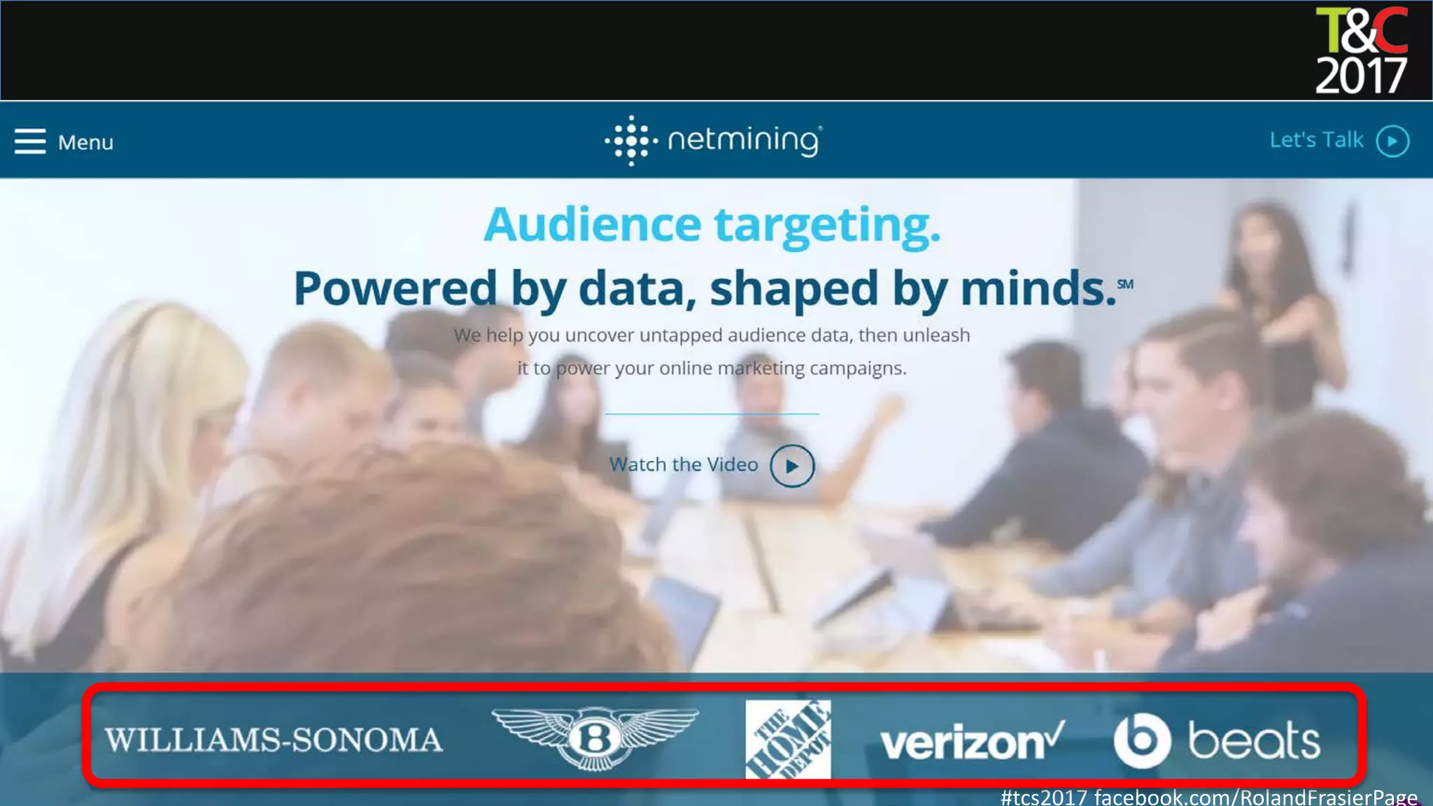 #tcs2017 facebook.com/RolandFrasierPage
 