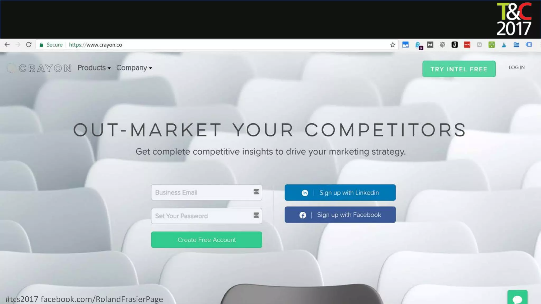 #tcs2017 facebook.com/RolandFrasierPage
 